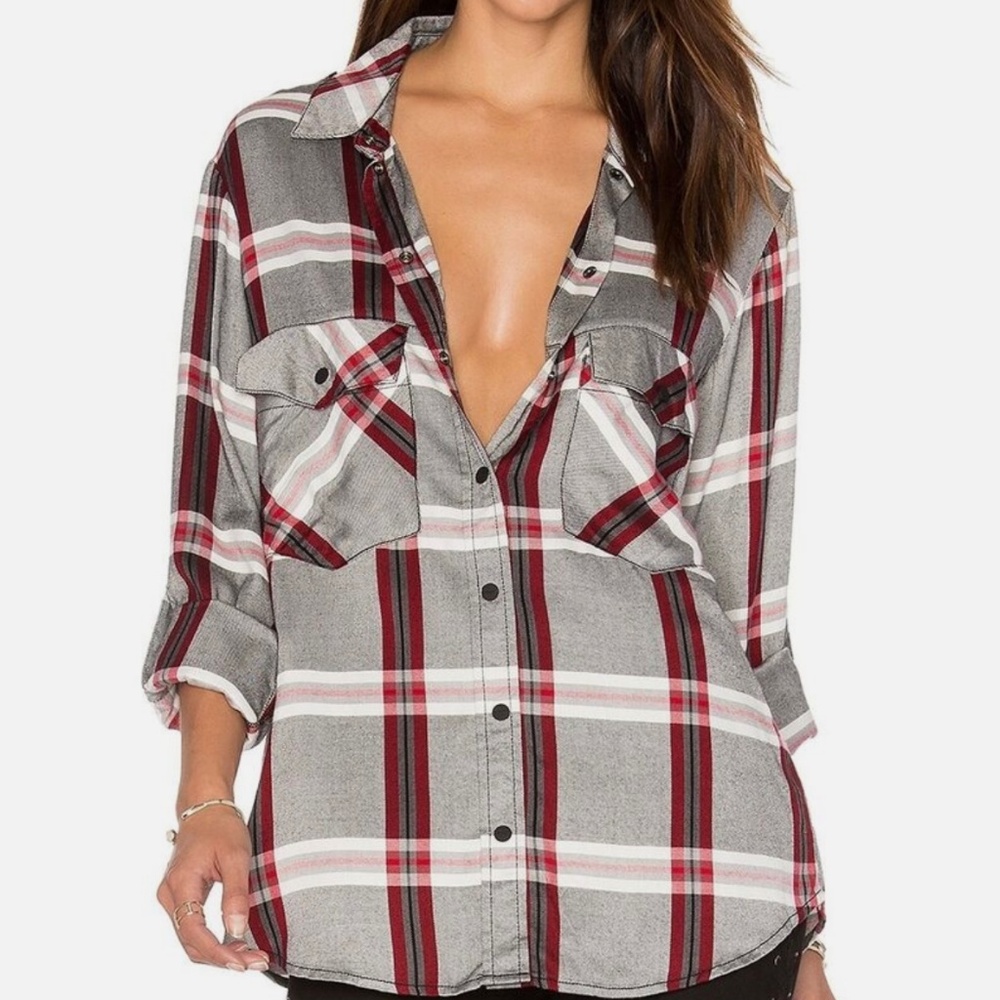 Sanctuary Boyfriend Plaid Shirt